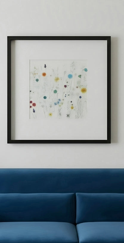 "Wildflower Drawing" Framed Art