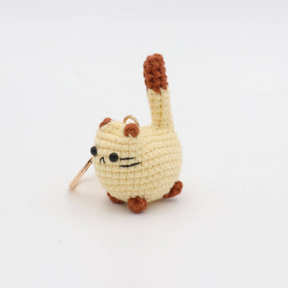 Hand-crochet Butter Cat Keychain