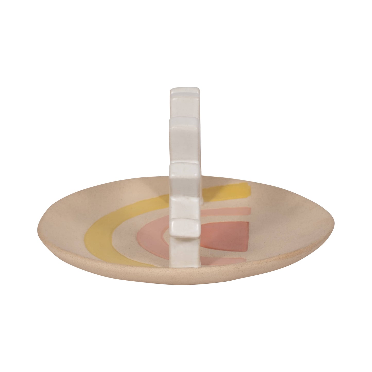 Trinket Tray - Multicolor Ceramic Boho Sunshine, 6 in.