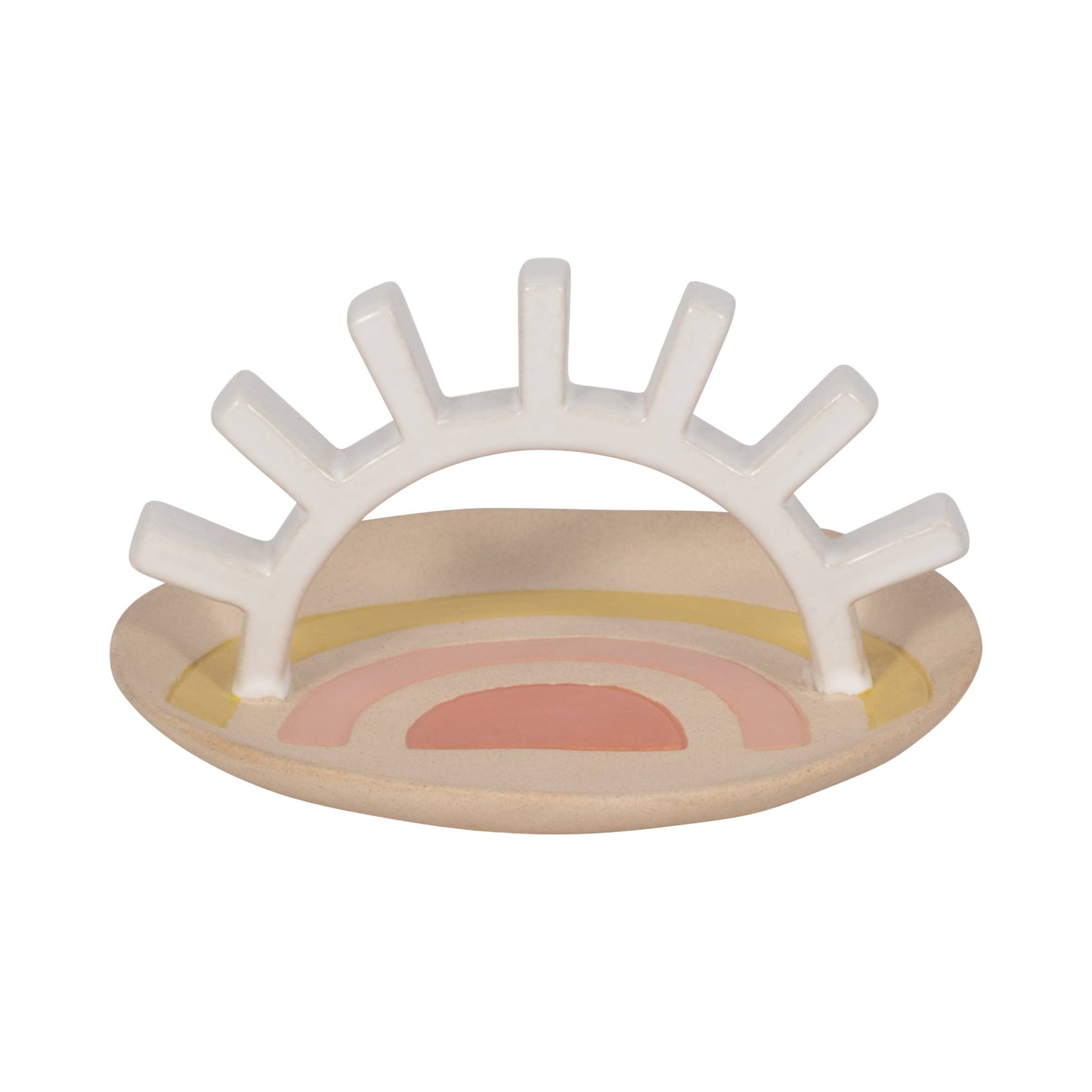 Trinket Tray - Multicolor Ceramic Boho Sunshine, 6 in.