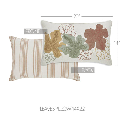 Autumn Leaves Fall Throw Pillow 14x22